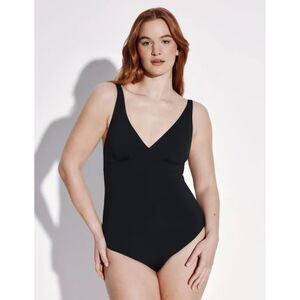 NWT Knix Leakproof Deep V One Piece Swimsuit Long Torso Sz XXL Black Simple